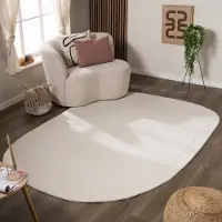 FRAAI Tapis organique | Halo Pebble Crème | 80x150cm | Crème | Forme libre | Tapis
