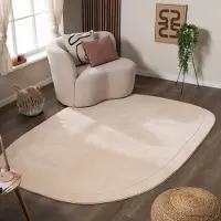 FRAAI Tapis organique | Halo Pebble Beige | 160x230cm | Beige | Forme libre | Tapis