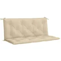vidaXL Coussin de banc de jardin beige 120x(50+50)x7 cm tissu oxford