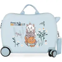 Joumma Bags unisex pour enfant. 4469823 Valise pour enfants 2 roues multidirectionnelles Avant la floraison Aristogatos bleu -38x50x20cm (OS