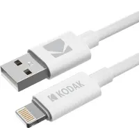 Kodak 30425996, 1 m, Lightning, USB A, Mâle, Mâle, Blanc