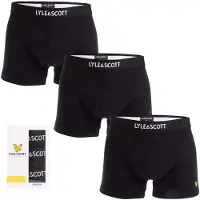 Lyle And Scott Vintage Boxers Devon lot de trois hommes - Noir