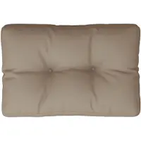 vidaXL Coussin de palette taupe 50x40x12 cm tissu