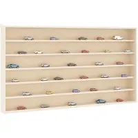 vidaXL Vitrine de collection en bois avec 6 étagères 100x8,5x55 cm