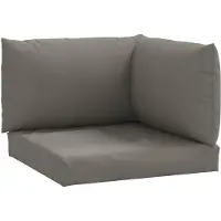vidaXL Coussins de palette lot de 3 gris foncé mélangé tissu