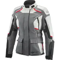 Ixon Midgard Lady Gris Noir Rouge Imperméable Blouson Moto Textile Taille M