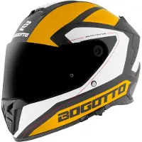Bogotto Casque FF122 BGT, jaune/blanc, S
