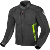 Berik Flexius blouson en cuir pour moto, noir/jaune, 48