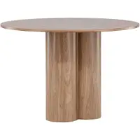 Ebuy24 Olivia table de salle à manger Ø110 cm mocca.