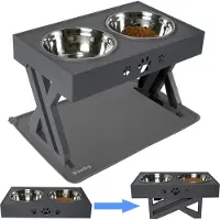 OEM Lit pour chien haut de gamme - Coussin en silicone - Réglable - 3 hauteurs - Chiens de taille moyenne et grande