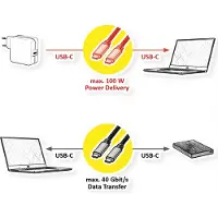 Roline Câble GOLD USB4 Gen3x2 40Gbit/s C-C ST/ST 100W 1m