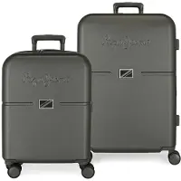 Joumma Bags Set de valises de voyage ABS de luxe 70cm/55cm PEPE JEANS ACCENT Antracita, 7699531
