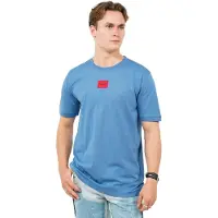 HUGO T-Shirt 'Diragolino212' bleu denim / rouge / noir