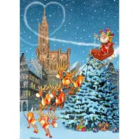 Bluebird Puzzle Legespiel Cathédrale de Strasbourg à Noël - 12 Teile