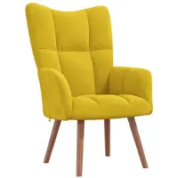 vidaXL Fauteuil relax jaune moutarde velours
