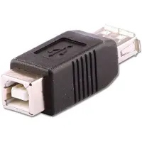 Lindy 71228 changeur de genre de câble USB A USB B Noir