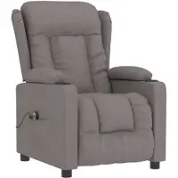 vidaXL Fauteuil relax électrique Tissu Taupe