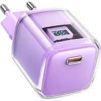 Acefast A53 Pd 30W Gan Usb-C Charger with Display - Violet