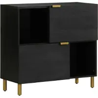 vidaXL Sideboard Noir 80x33x75 cm Bois composite