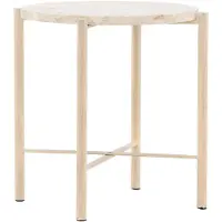 Ebuy24 Sandhamn table d’appoint Ø40 cm beige.