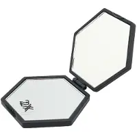 Uniq Miroir compact Mini hexagonal - Noir, grossissement x2