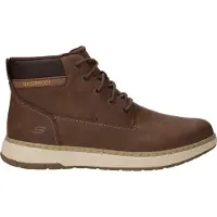 SKECHERS Relaxed Fit: Garlan - Deno Veterschoenen Hoog - cognac - Maat 47.5