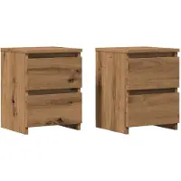 vidaXL Tables de chevet 2 pcs chêne artisanal bois d'ingénierie