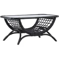 Ebuy24 Moana table de jardin table d'appoint 60x96cm noir.