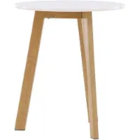Ebuy24 Leonora table de salle à manger Ø65cm blanc.