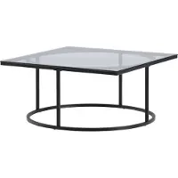 Venture Home Skanör table basse 90x90cm noir, verre.
