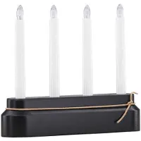 Ebuy24 Näsfjället chandelier de l’Avent électrique 4 lumières noir.