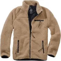 Brandit Veste en polaire camel / noir