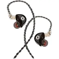 Intezze Casque intra-auriculaire ALPHA avec convertisseurs dynamiques et câble détachable argenté Noir (Filaire), Écouteurs, Noir