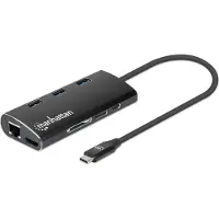 Manhattan 152440 USB -C 3.2 Gen 1-Adapter,HDMI,USB,USB-C-PD,RJ45,SD
