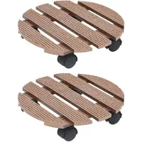 vidaXL Rouleau pour plantes 2 pcs. Marron Ø30x7,5 cm WPC