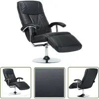 The Living Store Fauteuil TV Noir Similicuir