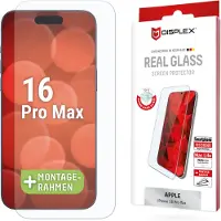 Displex Coque - - iPhone 16 Pro Max - Verre 2D (Real Glass) - Transparente - Design préservé