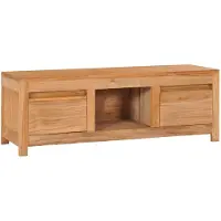 vidaXL Meuble TV 100x30x35 cm bois de teck massif