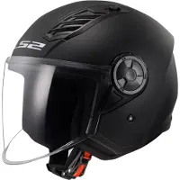 LS2 OF616 Airflow II Solid Mat Noir 06 Casque Jet Taille M
