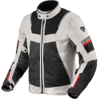 REV'IT! Tornado 4 H2O, veste textile imperméable ,Gris Clair/Noir ,M