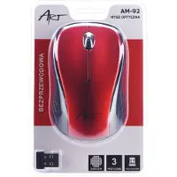 Art SOURIS OPTIQUE SANS FIL USB AM-92 Rouge