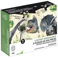 Vilac Puzzle 3x200 pcs - Dinosaurs - Museum national d'Histoire naturelle - (9626) (200 pièces)