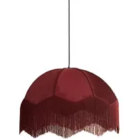 Light & Living - suspension - Malacia - rouge - raffia velours tissu - Ø 50cm - E27 - 2986317