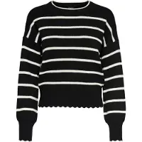 ONLY Pull-over 'ONLibi' noir / blanc