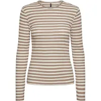 Pieces T-shirt 'RUKA' écru / beige foncé