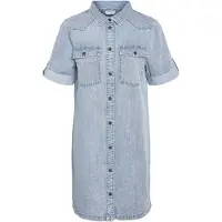 Noisy May Robe-chemise 'NMNEW SIGNE' bleu denim