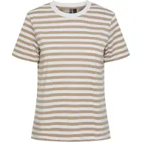 Pieces T-shirt 'PCRia' marron / blanc