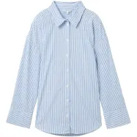Tom Tailor DENIM Chemisier bleu clair / blanc