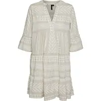 Vero Moda Robe 'Dicthe' beige / blanc