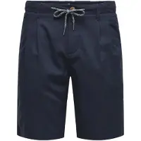 Only & Sons Leo Linen Mix 0048 Pantalon court bleu S Hommes Bleu S
